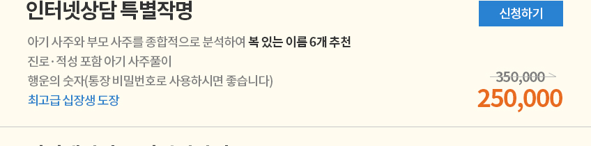 인터넷 특별작명