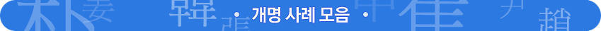 개명사례모음